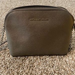 Micheal Kors gun metal satchel